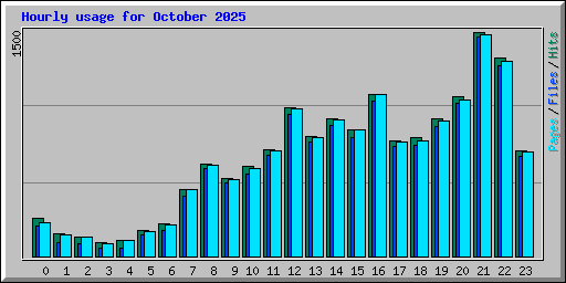 Hourly usage for October 2025