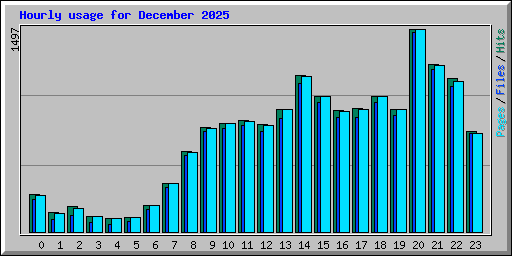 Hourly usage for December 2025