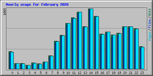 Hourly usage for February 2026