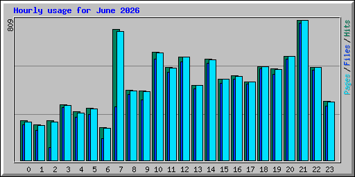 Hourly usage for June 2026